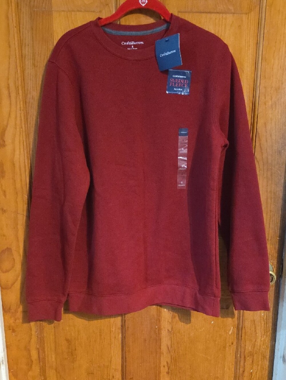 croft & barrow Maroon Crewneck Pullover